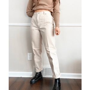 Vintage 550 Levi’s High Waist Straight Cream Jeans